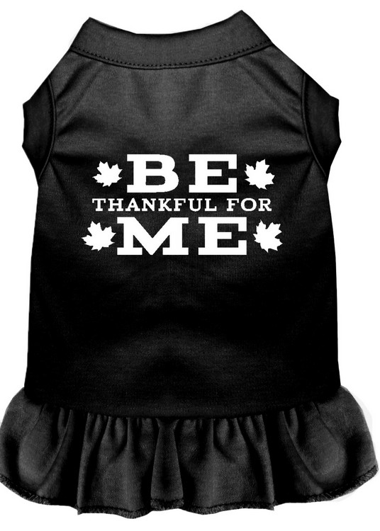 Be Thankful for Me Screen Print Dress Black XXL